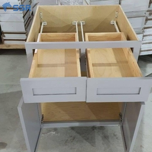 Solid Wood RTA Water Resistant Bathroom <b>Vanity</b> Cabinet VSB36 Double Door Base <b>with</b> Soft Closing Drawers Ready to Assemble - Product Image 2