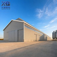 Bâtiment préfabriqué en acier pour entrepôt, stockage de céréales agricoles et hangar pour machines agricoles