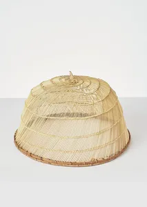 High End Quality Natural Rattan Dome Food Cover Display <b>Tray</b> for Breakfast and <b>Drinks</b> Table Accessories Woven Food Cover - Product Image 5