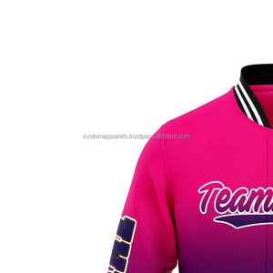 Custom Collegiate Sports Wool Varsity <b>Jacket</b> with Stand Collar & Front Embroidered Logo Windproof Breathable <b>Summer</b> MCACVJ-119 - Product Image 5