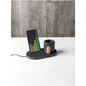 Organizer da Scrivania Sostenibile Klip con Ricarica Wireless per l'Organizzazione di Gadget - Product Image 2