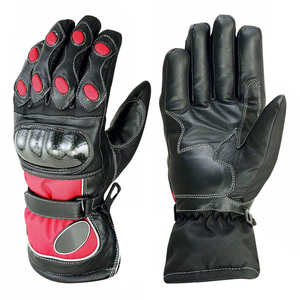 Guantes de Motociclismo de Cuero de Alta Calidad al por Mayor, Guantes de Carreras con Protección Completa para los Dedos y Puño Largo - Product Image 4