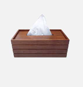 Caja de almacenamiento de servilletas de mesa al por mayor elegante caja de pañuelos de madera soporte dispensador de servilletas de madera maciza Premium para el hogar y la Oficina - Product Image 3