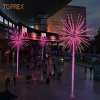 Lampes à LED RGB colorées de haute qualité, étanches IP65, montées sur poteau, pour feux d'artifice, décoration de paysage, fêtes/événements