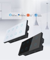 Tuya WiFi Touch 10 Gang Switch Indian Smart Life APP Commande de minuterie vocale 4 MD Standard Max 10A Courant