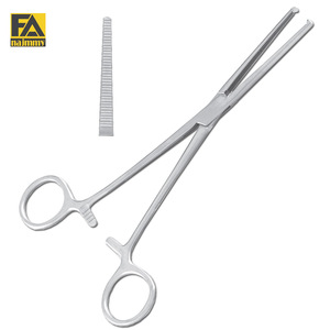Fórceps hemostáticos de acero inoxidable manual, instrumento de abrazadera quirúrgica de tipo recto, 1 par - Product Image 1