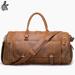 Sacs de voyage Vintage en cuir de vache véritable pour hommes, style crazy horse - Product Image 2