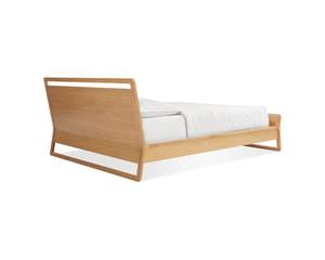 Cadre de lit en teck massif et matériaux de haute qualité, couleur naturelle, pour chambre à coucher intérieure. - Product Image 4