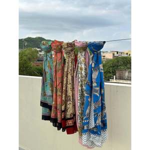 Hand Drawn Printed 100% Cotton Sleeveless Sarong Floral Beach <b>Cover</b>-<b>Up</b> <b>Swimsuit</b> 1 Piece - Product Image 1