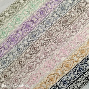 Tela de encaje bordado ecológico de lujo, diseño suave y elegante para ropa de Novia, Vestidos de Noche, zapatos, bolsos, decoraciones para el hogar - Product Image 6