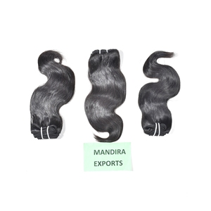 Wholesale <b>Cheap</b> Natural Virgin Indian Bodywave Hair 8-36 inch Long Temple Vendor No Shedding Black Color Raw Indian Human Hair - Product Image 3