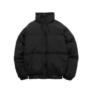 Manteau matelassé d'hiver tendance Streetwear élégant pour hommes avec capuche et bouffant Vêtements d'extérieur en toile épaisse et chaude Logo avant brillant - Product Image 3
