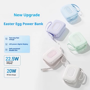Mini Power Bank 10000mAh avec deux câbles, alimentation portable pour mobiles, livraison directe d'usine - Product Image 2