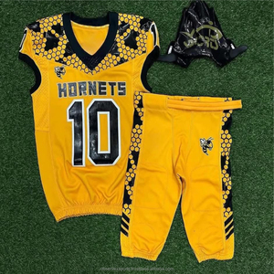Camisetas de Fútbol Americano Estampadas y Transpirables de Diseño OEM, Uniformes Ligeros de Spandex/Poliéster de Secado Rápido y Antibacterianos - Product Image 6