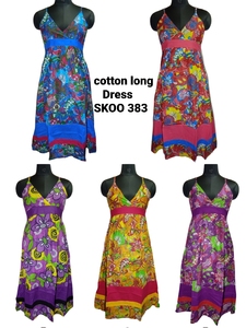 Meilleure robe bohème pour femmes à la mode en coton imprimé à la mode dentelle colorée bouton décoré manches fermeture éclair et gland décor - Product Image 2