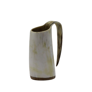 Taza de cuerno negro hecha a mano más vendida con asa, taza de cuerno de búfalo de estilo náutico pulido a la venta - Product Image 3