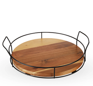 ถาดไม้ใส่เครื่องปรุงแบบหมุนได้อเนกประสงค์ชั้นเก็บของชิ้นเล็กชิ้นน้อยแนวชนบทธีมผลไม้สำหรับงานแต่งงาน - Product Image 1