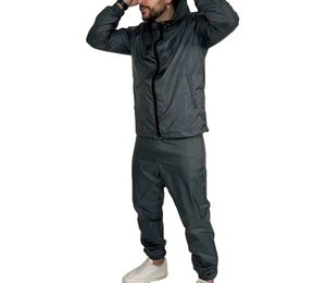 Traje deportivo personalizado de alta calidad para hombre, Sudadera con capucha transpirable, chándal sólido de talla grande para correr en invierno, conjunto de dos piezas 2026 - Product Image 4