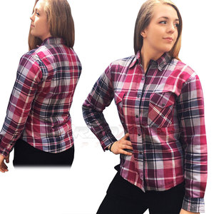 Nueva llegada de alta calidad Bikers Gear tamaño personalizado leñador franela motocicleta camisa para damas - Product Image 5