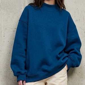 Sweat-shirt à col montant en molleton de coton 380 GSM pour femme, prix d'usine de gros, tissu tricoté respirant, coupe oversize, hiver, avec badge - Product Image 1
