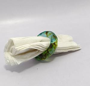 Handcrafted <b>Resin</b> Napkin Rings in Creative <b>Colours</b> and Patterns for Wedding and Party Table Decoration for Hotels - Product Image 2