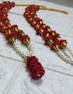 สร้อยคอประดับด้วยลูกปัดลายดอกไม้แบบดั้งเดิมที่ทำด้วยมือสำหรับพิธีกรรมในงานแต่งงานและเทพเจ้าไอดอลพูจาอุปกรณ์เสริม - Product Image 3