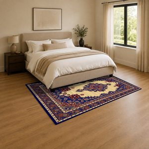 Tapis de salon en chenille antidérapant RUGS DEPOT LXDP-0296, imprimé numériquement, style moderne vintage, couleur terre cuite dorée, lavable en machine, vente en gros - Product Image 3