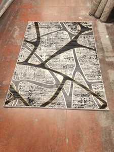 Alfombra Turca de Poliéster Jacquard Adiva, Hecha a Máquina, de Pelo Alto, Acolchada, Reversible, Lavable, Antideslizante y Resistente a las Manchas - Product Image 1