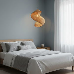 Lampe suspendue moderne en bambou, légère, faite à la main, durable, pour salon et autres lieux - Product Image 3
