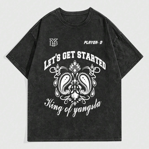 Camisetas de Jersey Sólidas para Hombre al por Mayor, 260g, 100% Algodón, Manga Corta, Impresión de Logotipo Personalizado, Tallas Grandes, Directo de Fábrica OEM - Product Image 1