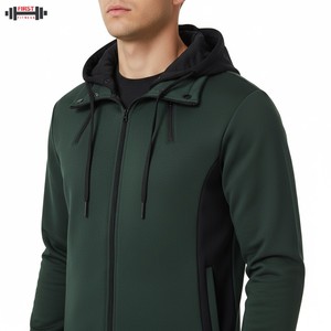 ODM/OEM Wholesale Winter Streetwear Men's & Women's Full Zip up Custom Print Logo Front Hoodies Fleece <b>Sweatshirt</b> - Product Image 6