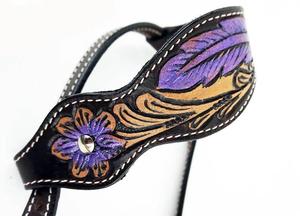 Ensemble d'équipement équestre en cuir fait main de haute qualité, très vendu, avec tête de bride et harnais sculptés avec franges au meilleur prix - Product Image 4