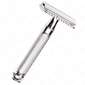 Rasoir de sécurité professionnel en acier inoxydable, argenté, réutilisable, à double tranchant, outil de rasage, vente en gros - Product Image 4