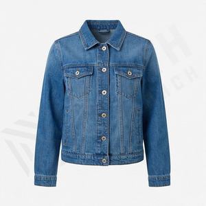Veste en jean décontractée pour femmes OEM, manches longues, respirante, chaude, élégante, rembourrage en coton personnalisé, dernier design, tendance de la mode, manteau tendance - Product Image 1