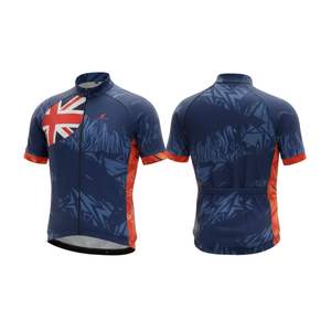 Maillot de cyclisme personnalisé par sublimation avec ourlet et manches élastiques en spandex et polyester, fabrication OEM de maillots de cyclisme - Product Image 1