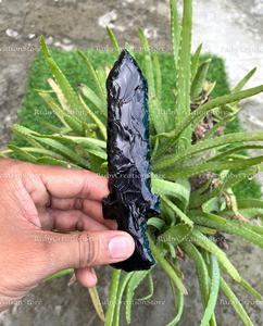 Collection exclusive de couteaux en obsidienne noire faits à la main, décoration fantastique en cristal, cadeau spirituel, lame en pierre taillée à la main - Product Image 3