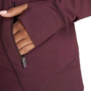 Chaquetas deportivas de manga larga con cremallera de alta calidad para mujer, Camisetas estampadas ligeras ecológicas con forro de nailon duradero - Product Image 2