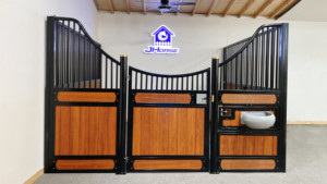 Europäische Art Luxus Bambus Pferd stabile Tür Pferdesport stabile Platte Pulver beschichtete Pferdes tall Panels - Product Image 4