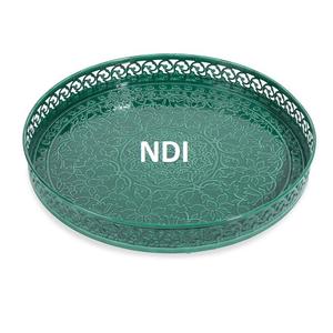 Bandeja de madera de diseño hecho a mano para el hogar, cocina, catering, uso de servidor de alimentos, bandeja de madera con acabado de esmalte interior, bandeja para servir - Product Image 4