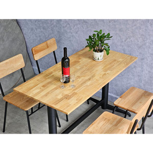 Minimalist Wood Dining/<b>Restaurant</b> Table & 4 Chairs <b>Set</b> for Mall & Hotel Use-CBCF292 - Product Image 6