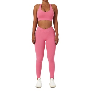 Gym Yoga <b>Sets</b> Cloth <b>for</b> <b>Women</b> Sportswear Manufacturer <b>Women</b> Yoga Suit Custom Logo 2 Piece Gym Fitness <b>Set</b> - Product Image 2