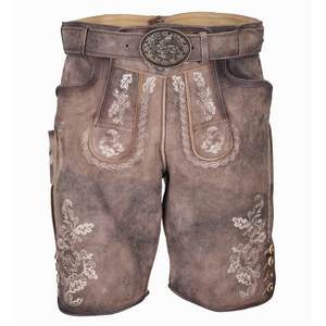 Nouvelles Lederhosen bavaroises de haute qualité 2025 en daim de chèvre, taille élastique, style traditionnel pour hommes, tenue d'Oktoberfest - Product Image 3