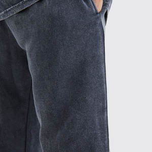 Couleur personnalisée lavage à l'acide hommes Joggers taille élastique Street Wear pantalon de mode Style décontracté toile Hip Hop hommes pantalons - Product Image 4
