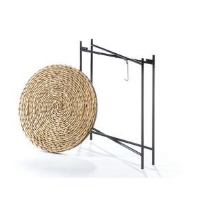 โต๊ะข้างทรงกลมพับได้ทำจากหญ้าทะเลพร้อมขาโลหะ คุณภาพสูง ผลิตจากโรงงานในเวียดนาม - Product Image 4