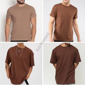 Venta al por mayor 100% algodón hombres Camiseta de manga corta patrón sólido ropa de talla grande con servicio personalizado - Product Image 3