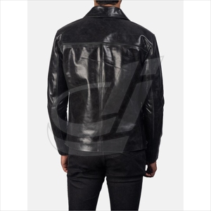 Produit le plus vendu en 2023 Veste en cuir haut de gamme Meilleure veste en cuir slim pour homme pour l'hiver Design personnalisé - Product Image 4