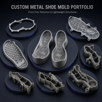 Service d'impression 3D métallique SLM sur mesure : Insert de refroidissement conformal haute précision traité thermiquement pour moule à chaussures, réduction du temps de cycle