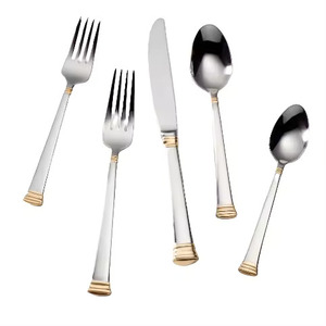 ชุดช้อนส้อมสแตนเลสสำหรับร้านอาหาร สไตล์คลาสสิกแบบอเมริกัน สำหรับงานแต่งงาน ยี่ห้อ IBS ช้อนและมีดโลหะ - Product Image 2