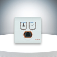 Unité de chevet Alfamax pour appel infirmier et réinitialisation, boutons rétroéclairés, plastique ABS, antibactérien, ignifuge, prise RJ45 à connexion rapide, hôpital