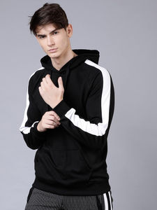 Sudadera con Capucha de Punto para Hombre, Diseño Moderno, Más Vendida, Color Negro y Blanco, 100% Algodón, la Mejor Calidad a un Precio Razonable - Product Image 3